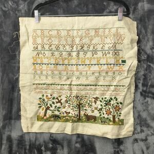 Reproduction Embriodered of "The Chase" Williamsburg Sampler Done